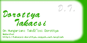 dorottya takacsi business card